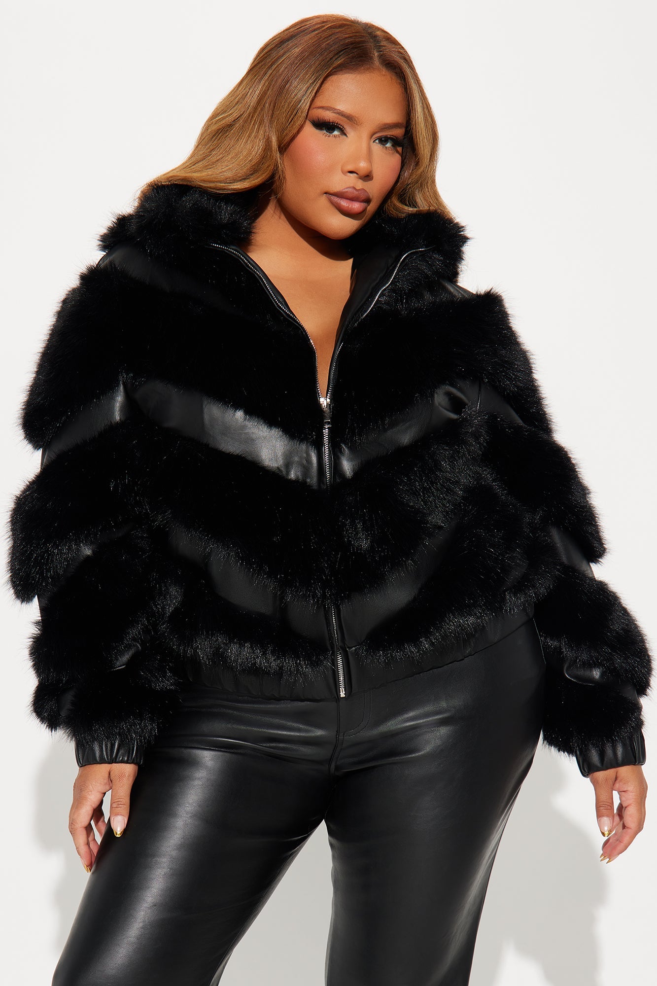 Luxe Life Faux Fur Jacket - Black