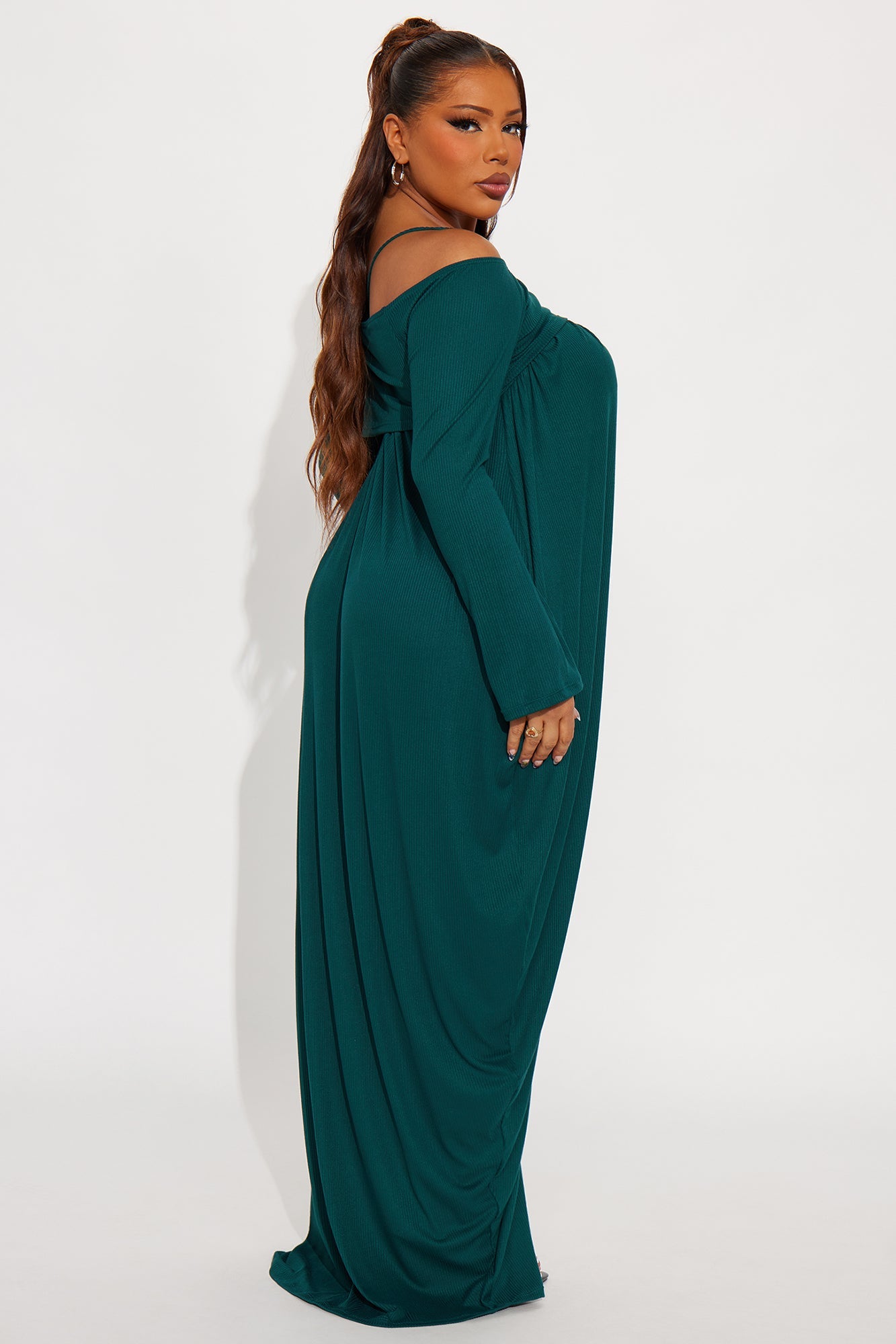 Between Us Maxi Dress Set - Hunter