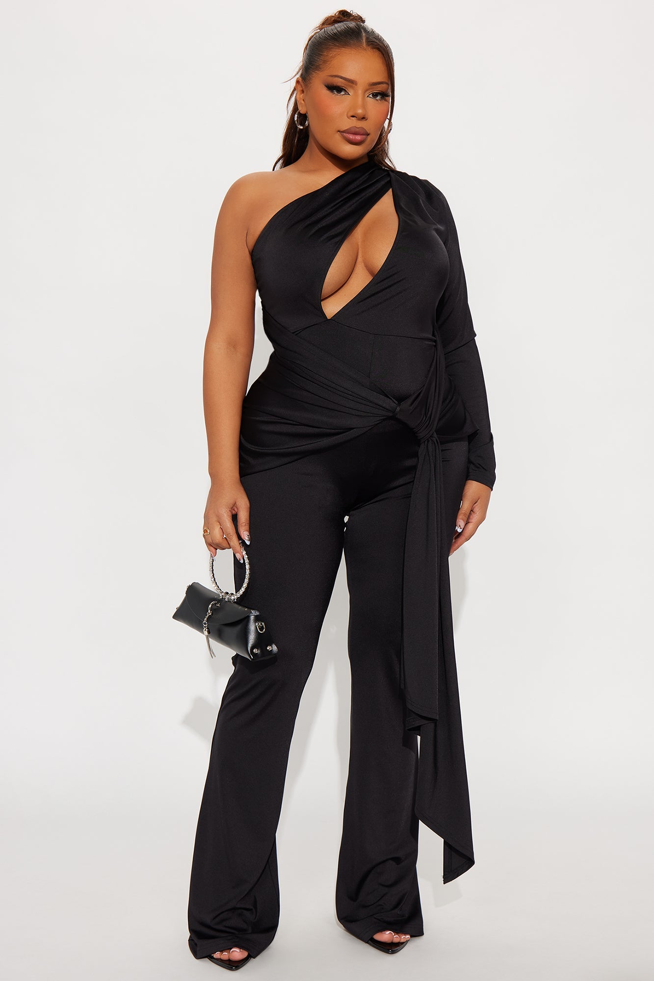 Estella Straight Leg Jumpsuit - Black