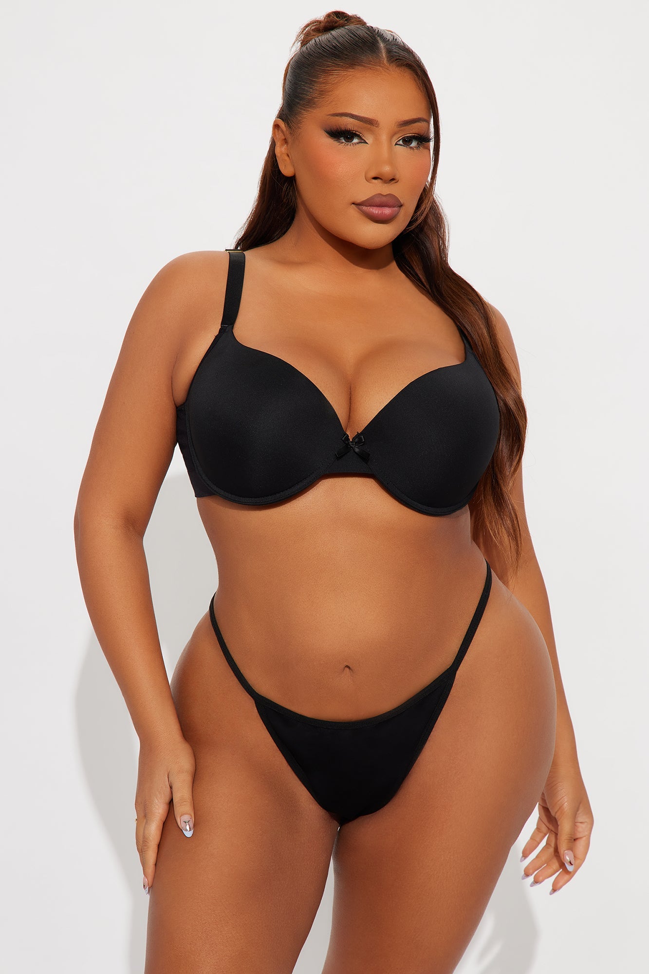Love My Flutter Rhinestone Butterfly G String Panty - Black