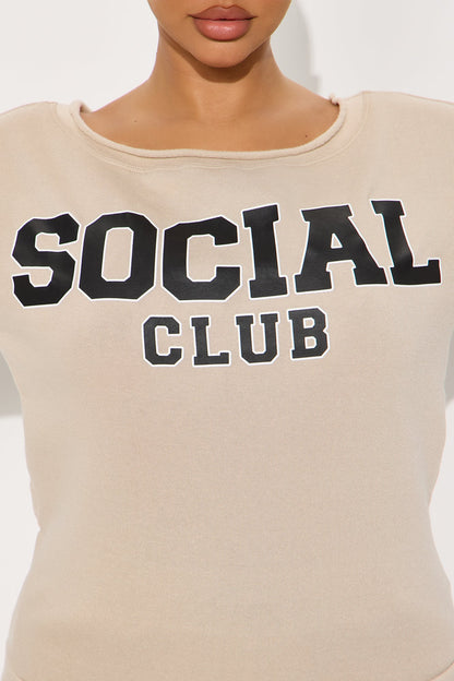 Social Club Fleece Jogger Set - Stone
