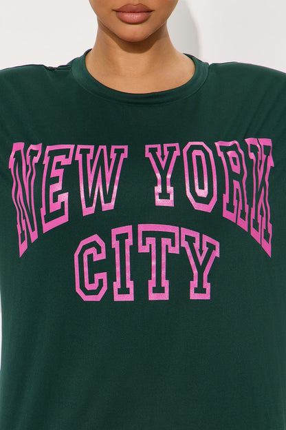 NYC Oversized T-shirt Leggings Set - Hunter