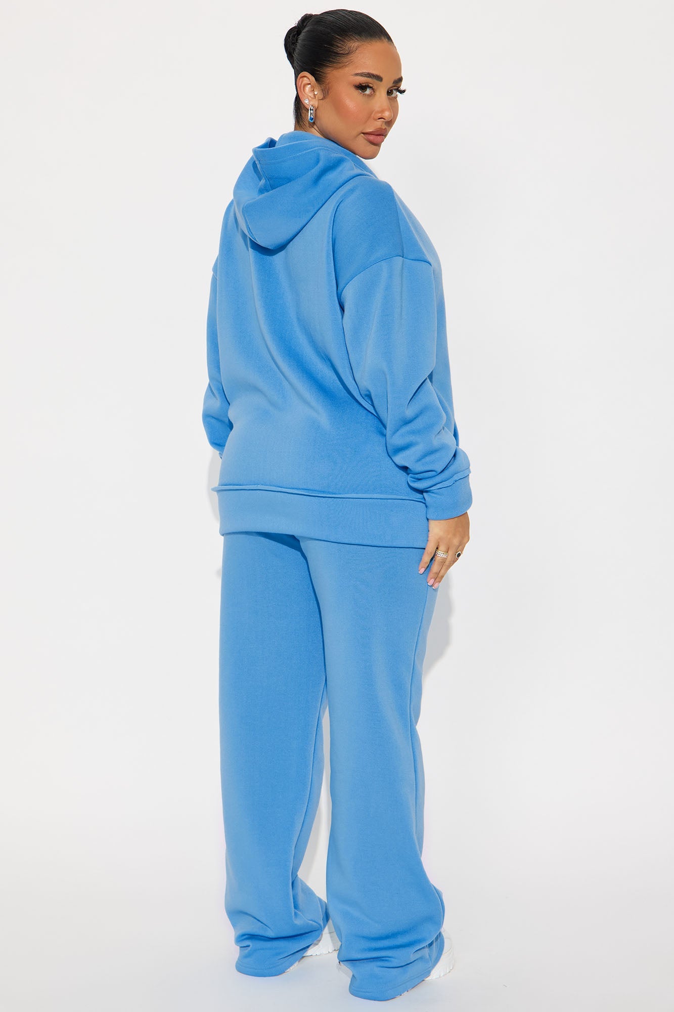 LA Oversized Fleece Pant Set - Blue