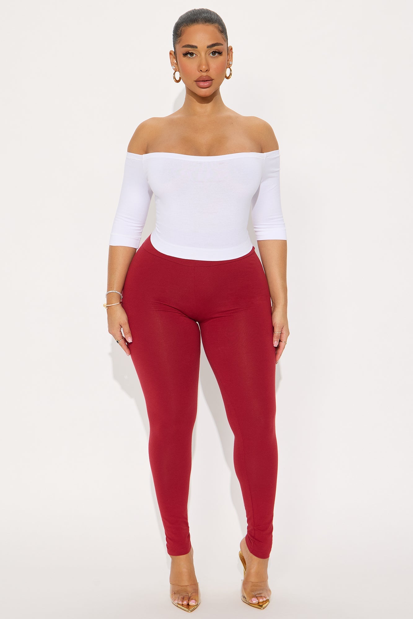 Running Around High Rise Legging - DarkRed