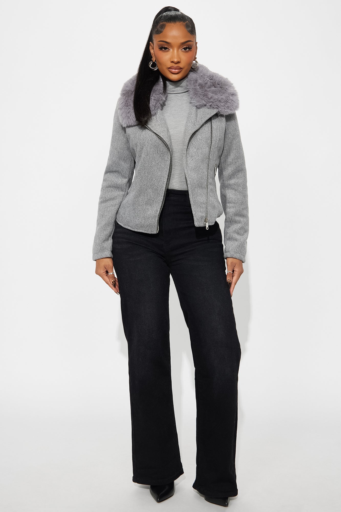 Highest Peaks Moto Jacket - Charcoal