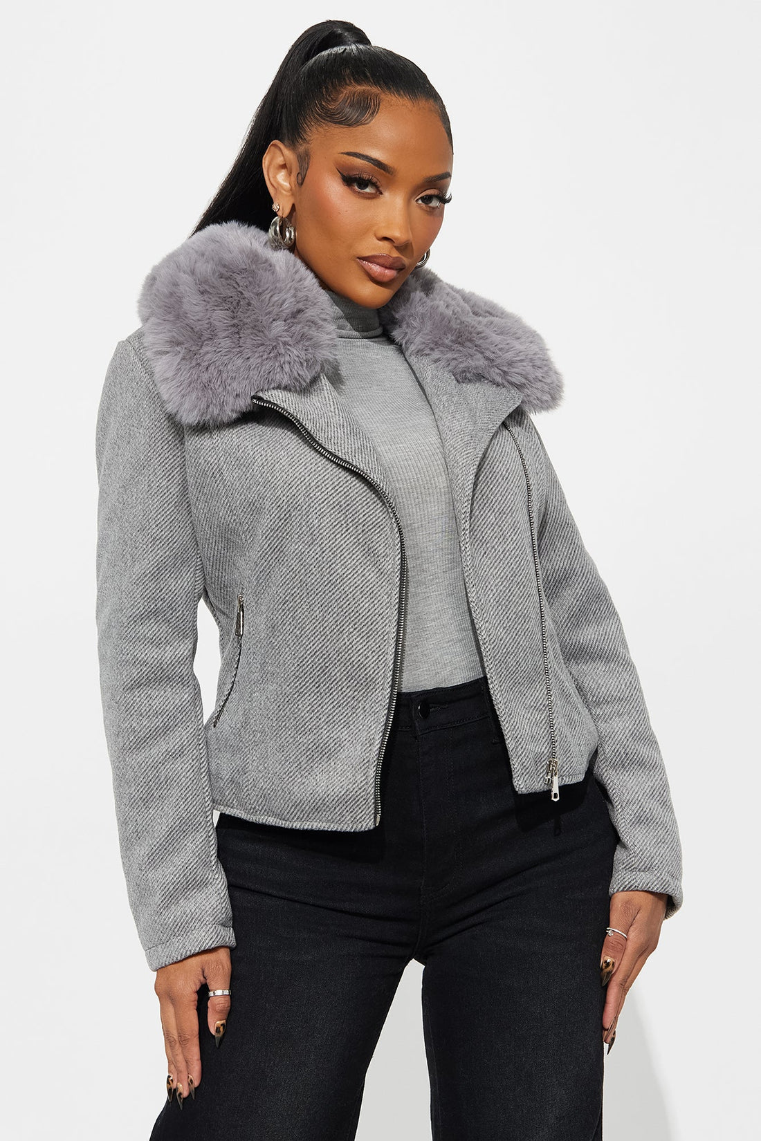 Highest Peaks Moto Jacket - Charcoal