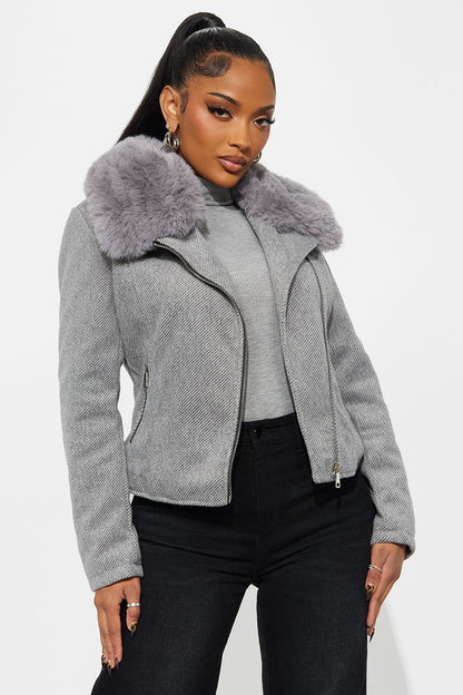 Highest Peaks Moto Jacket - Charcoal