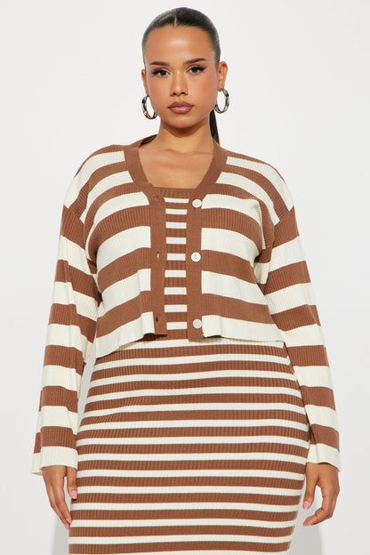Josie 2-Piece Sweater Maxi Dress - Brown/combo