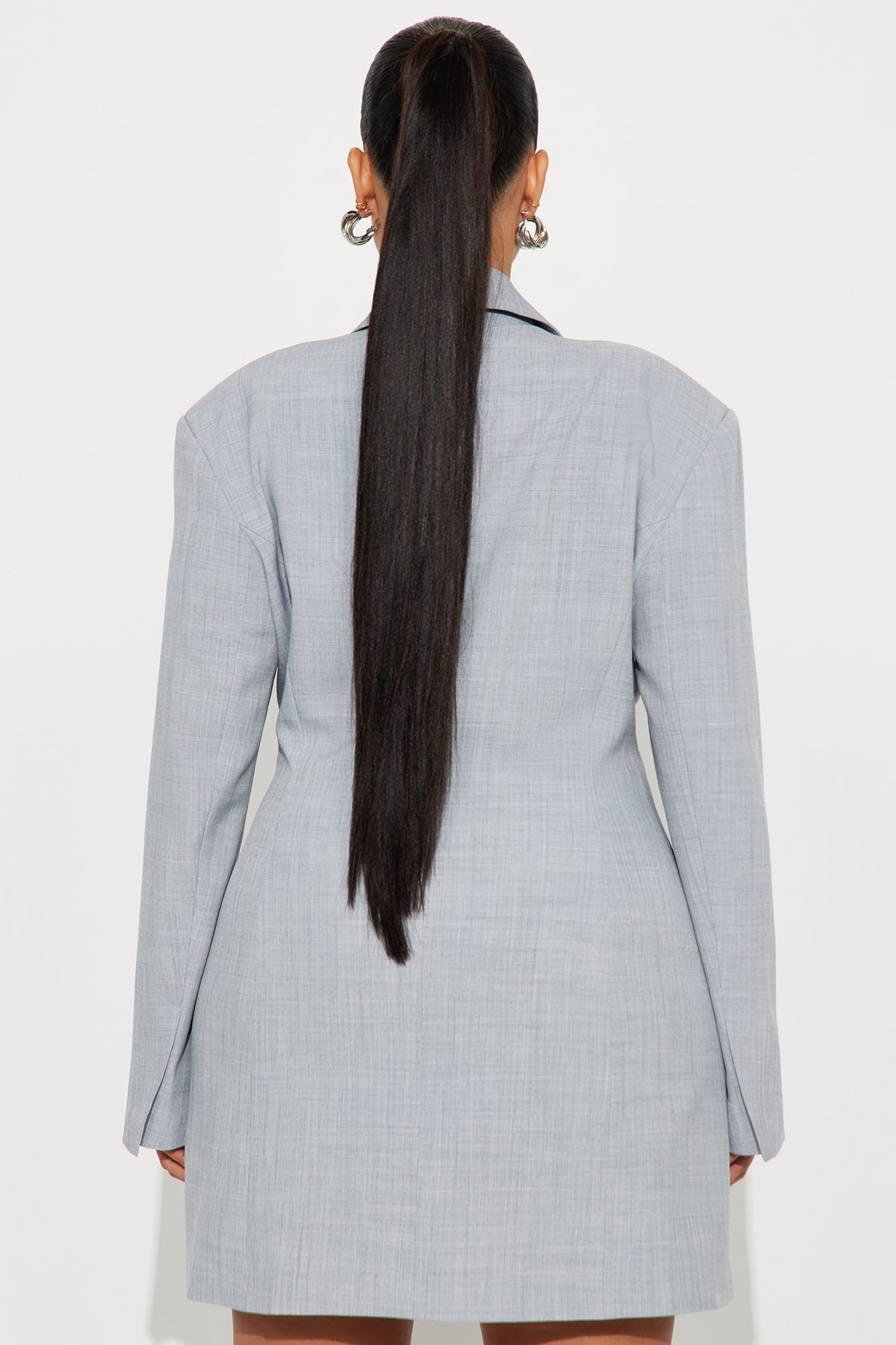 Court Appointed Blazer Mini Dress - Grey