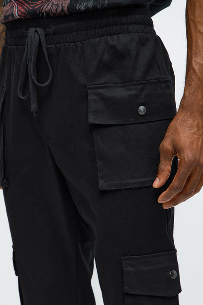 Worker Slim Cargo Pants - Black