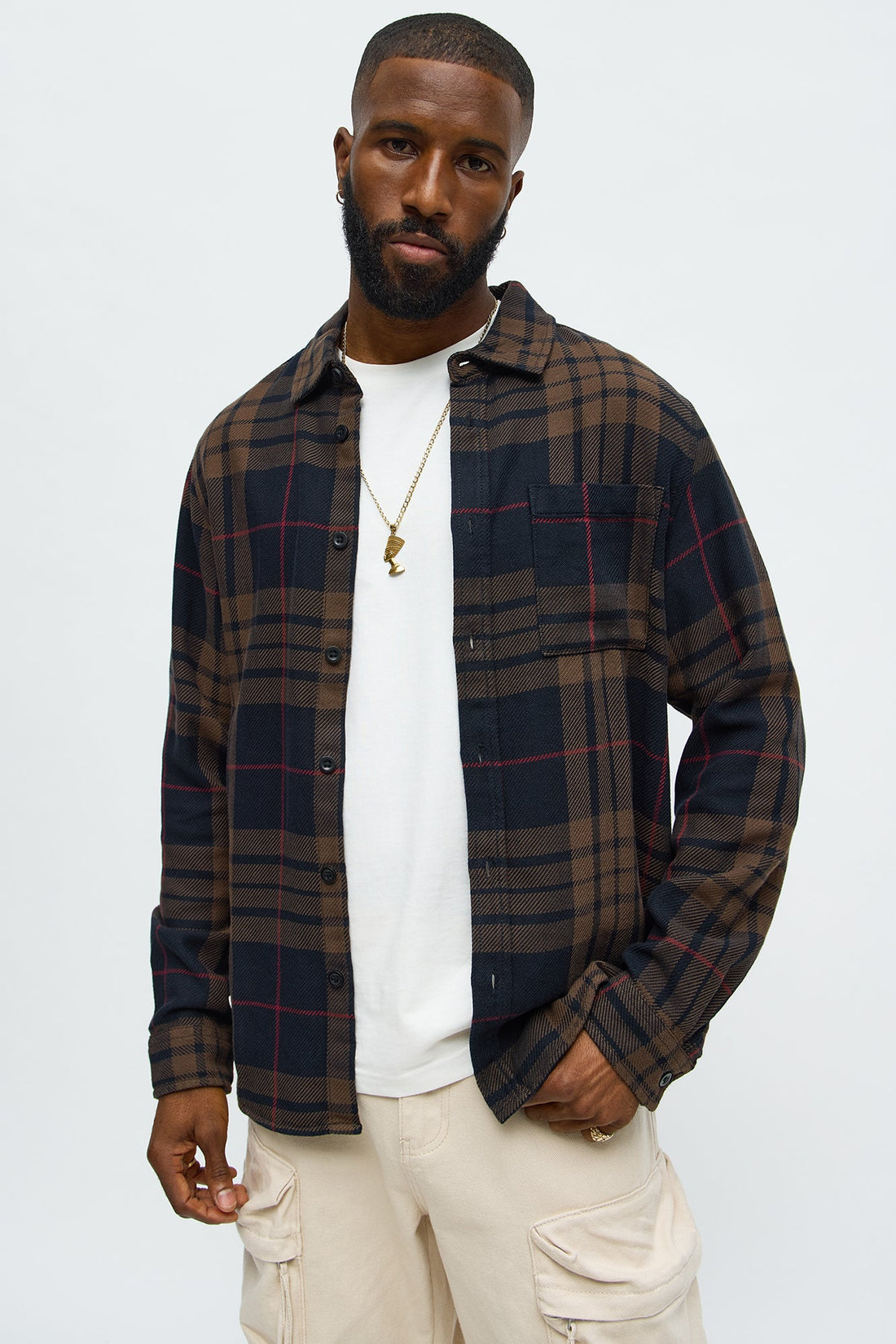 Yeah Right Plaid Shirt - Multi Color