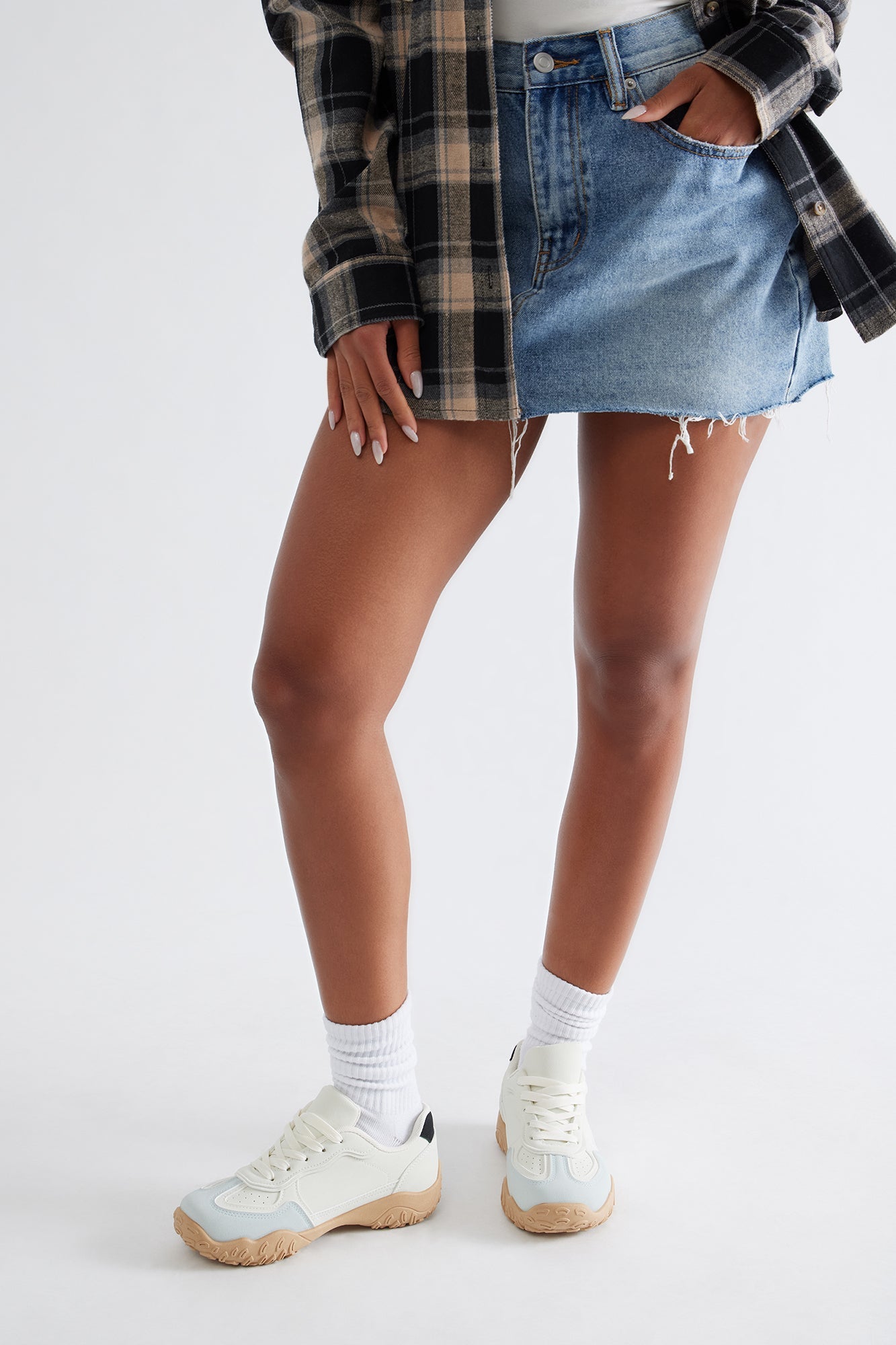 Sideline Babe Low Top Sneakers - White/Blue