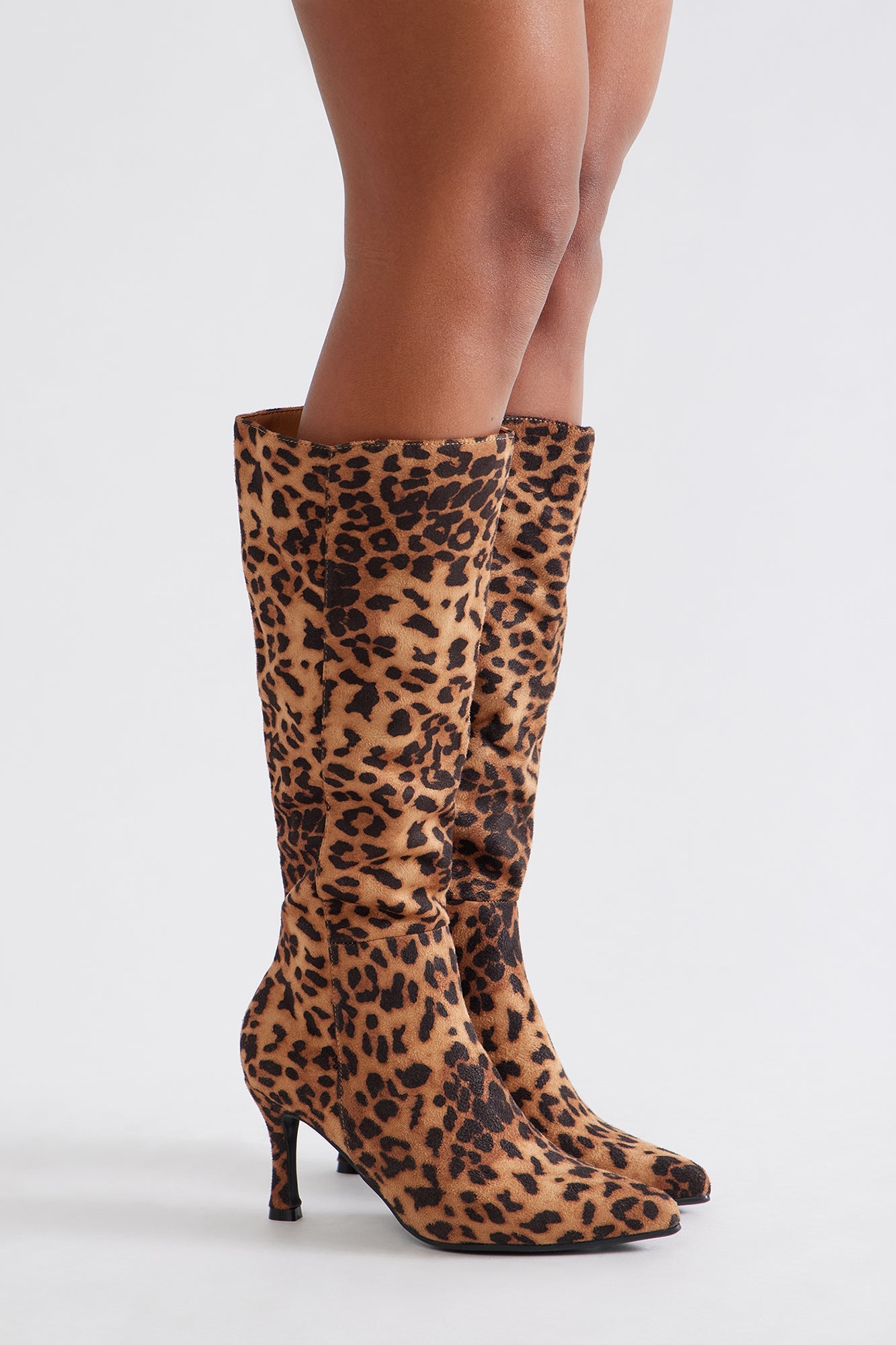 Edge Knee High Boots - Leopard