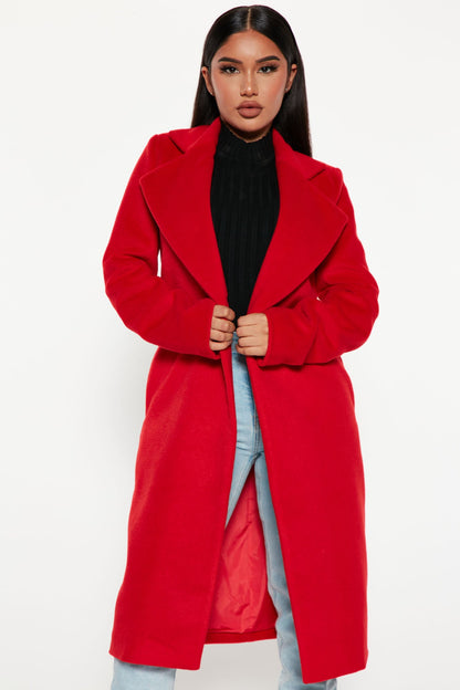 Going Places Coat - Red