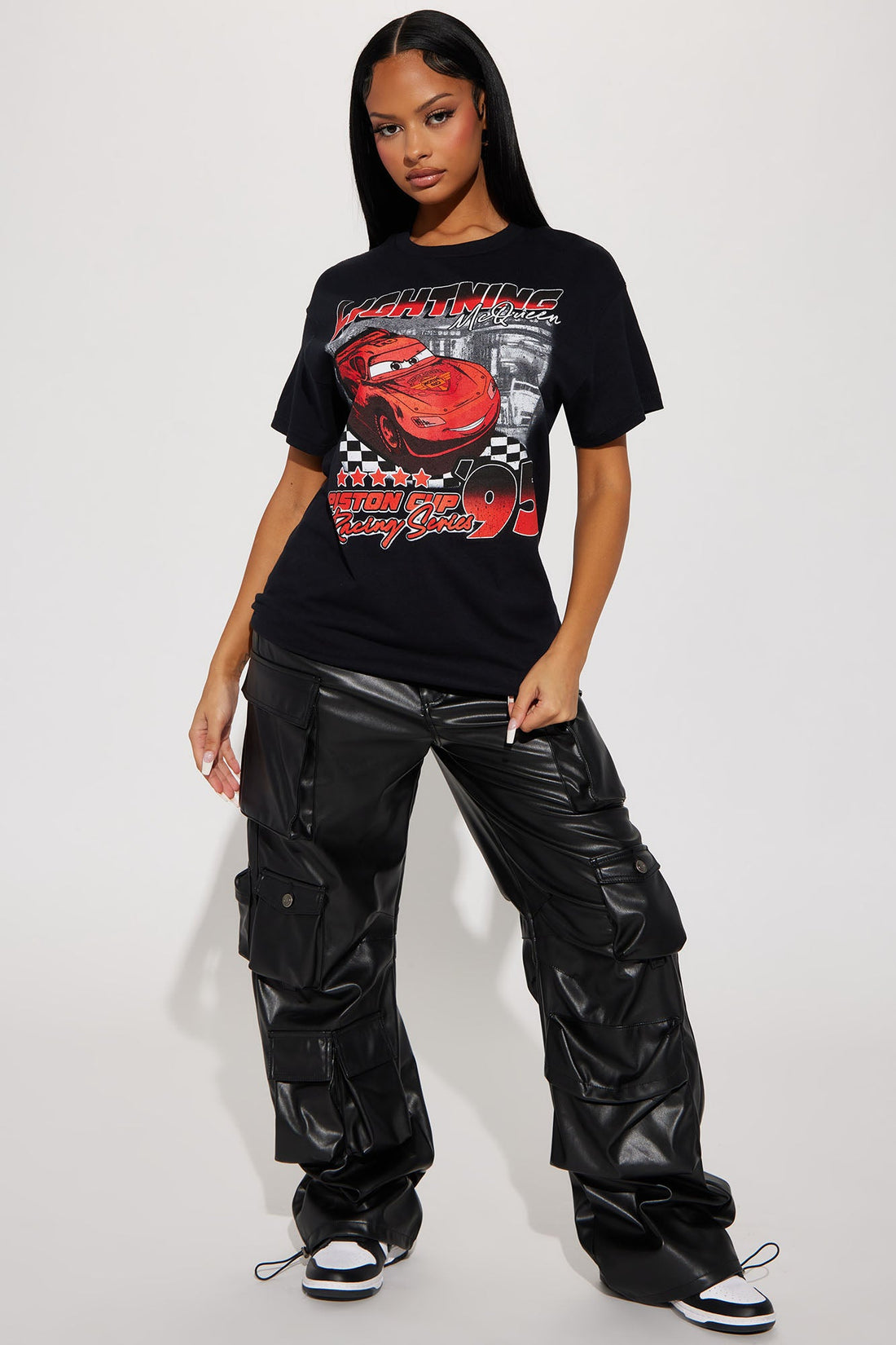 Lightning Speed Cars Graphic Tee - Black