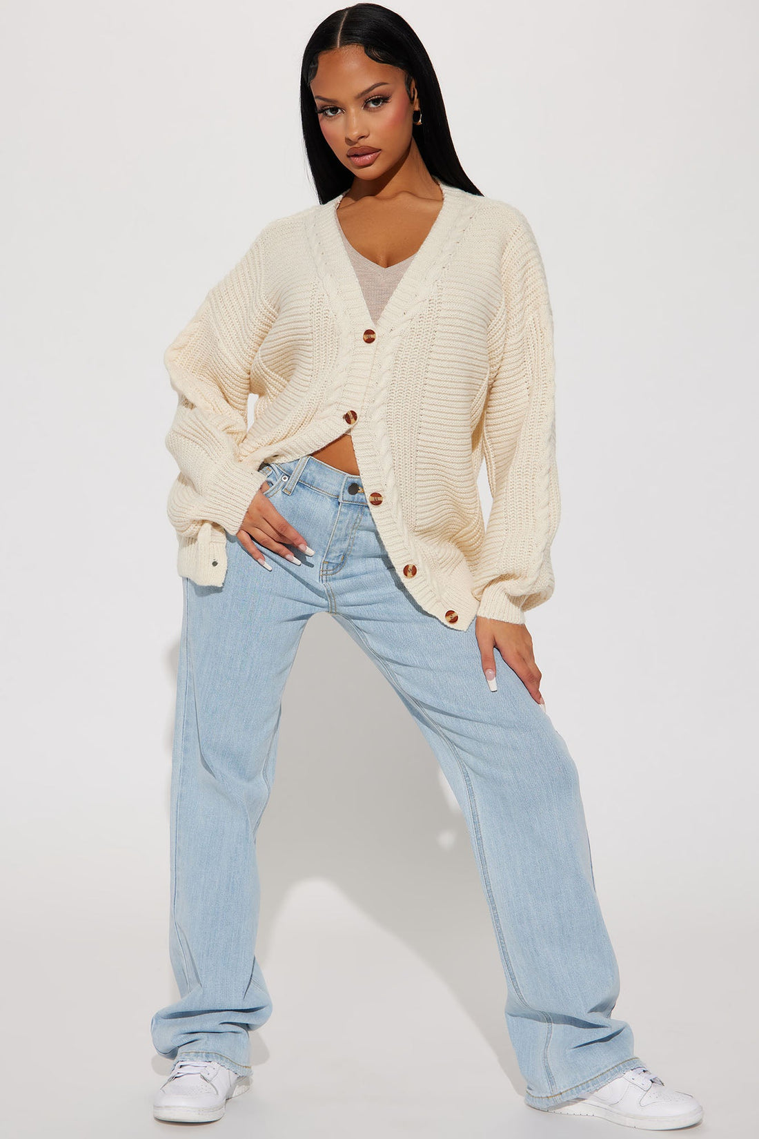 Couch Convo Cardigan - Cream