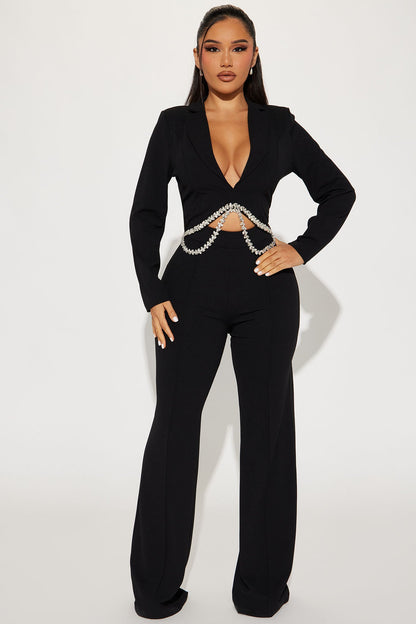 Sweet Nights Jumpsuit - Black