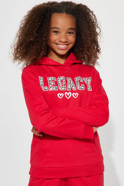 Mini Legacy Fleece Jogger Set - Red
