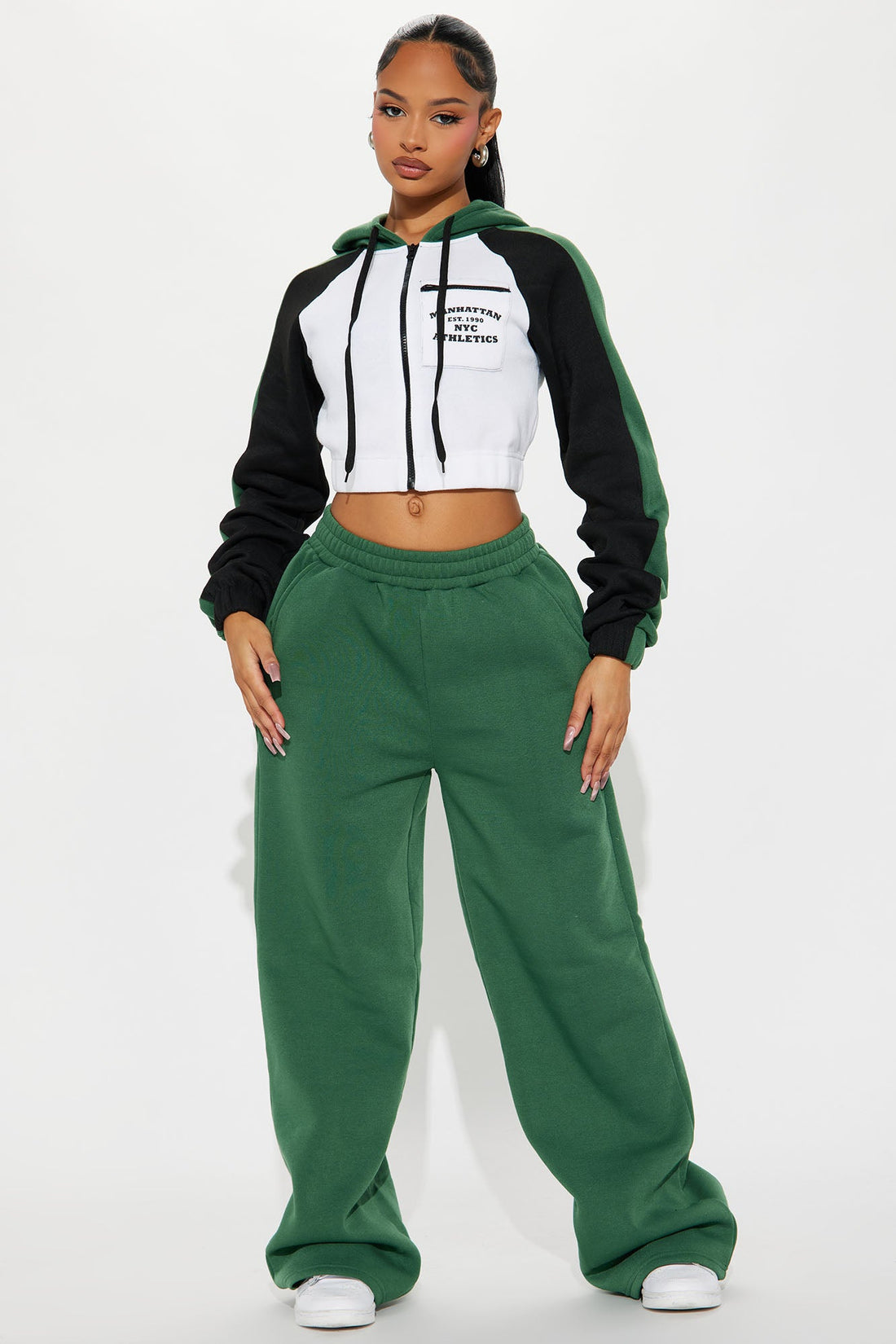 Manhattan Fleece Pant Set - Hunter