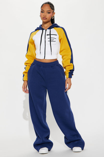 Manhattan Fleece Pant Set - Navy