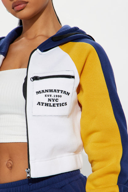 Manhattan Fleece Pant Set - Navy