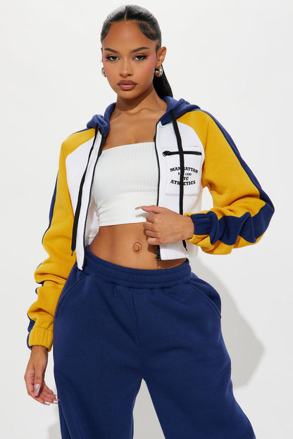 Manhattan Fleece Pant Set - Navy