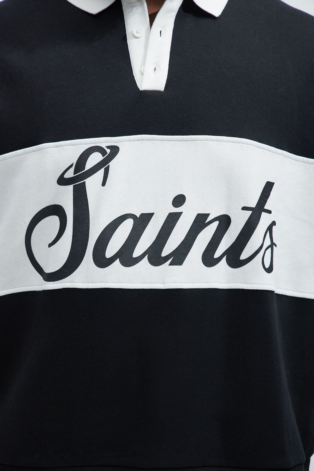 Tyson Saints Fleece Long Sleeve Polo - Black/combo