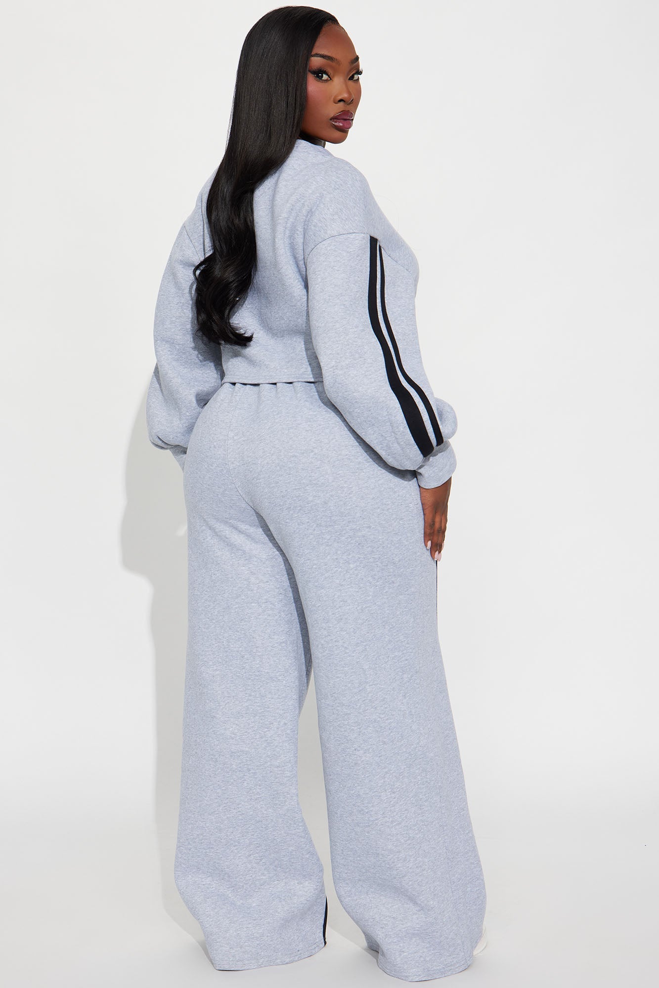 New Levels Fleece Pant Set - Heather Grey