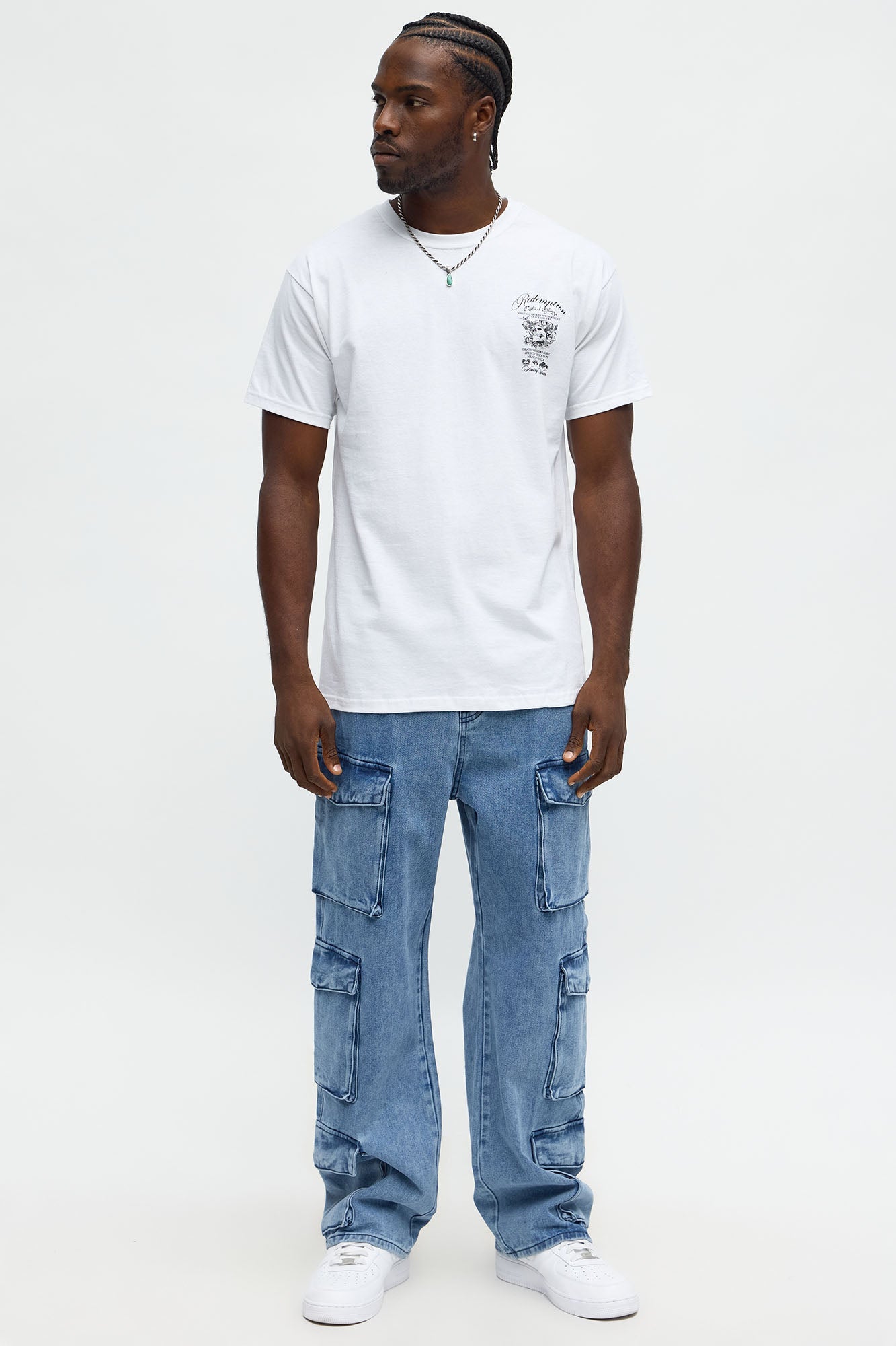 Baggy Cargo Three For Me Jean - Medium Wash