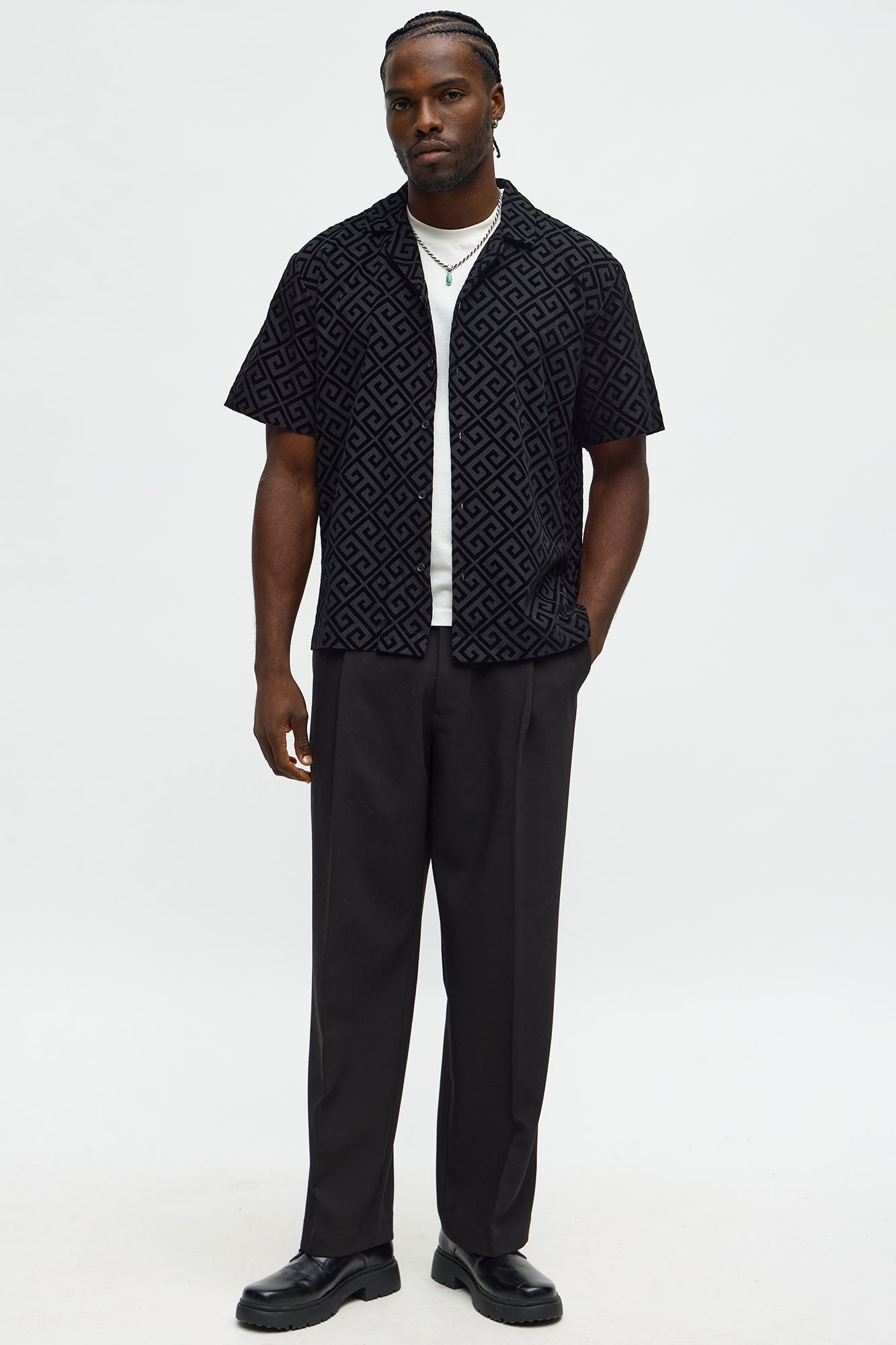 Palazzo Cut Polo - Black