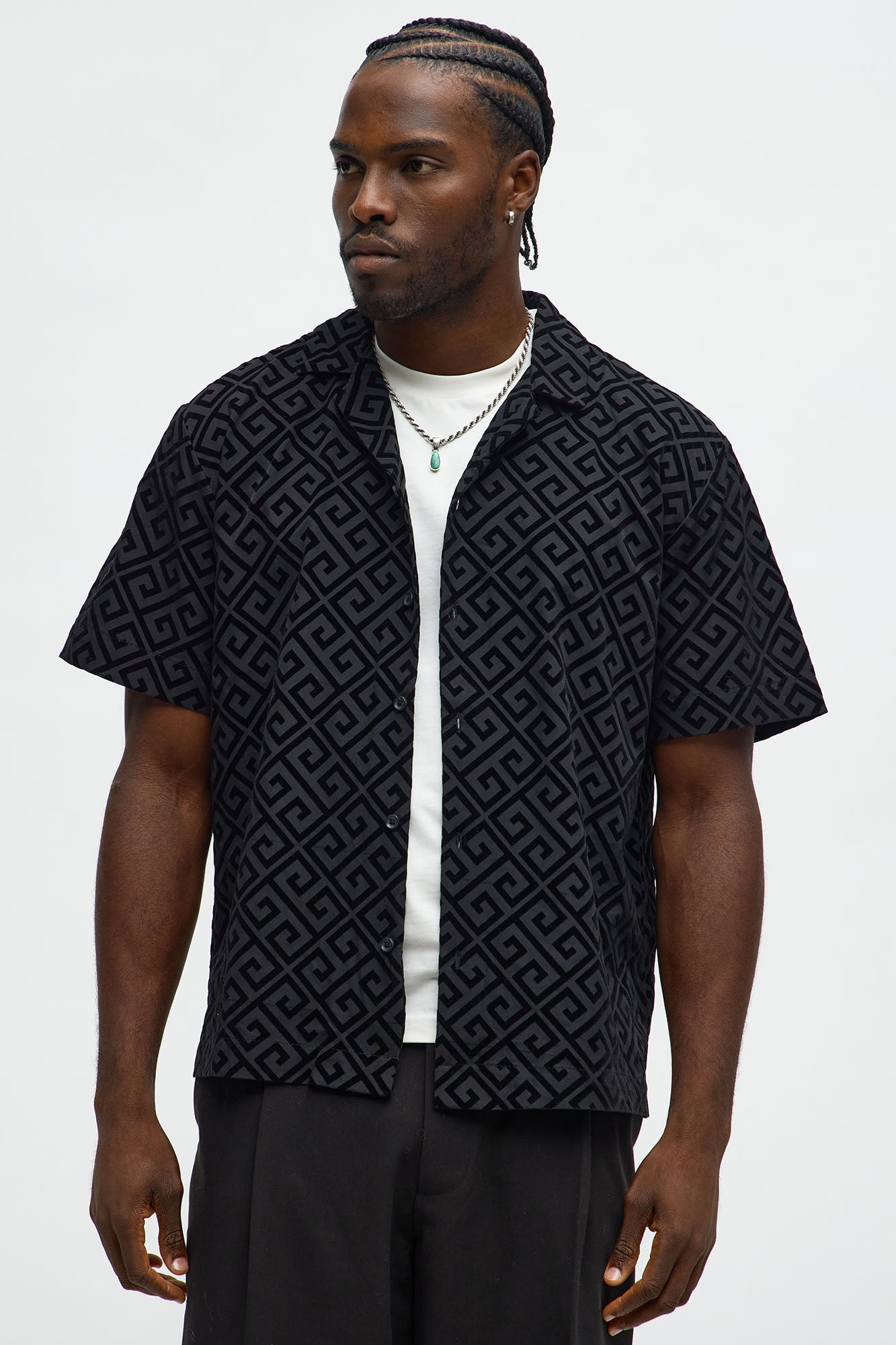 Palazzo Cut Polo - Black