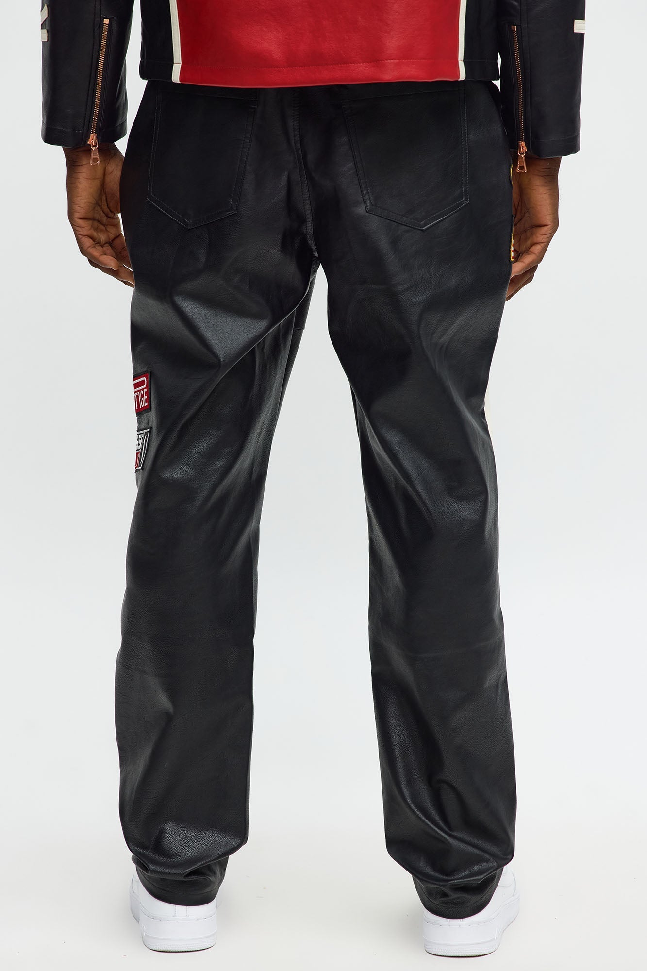 Straight Free Your Mind Faux Leather Racing Pant - Black/combo