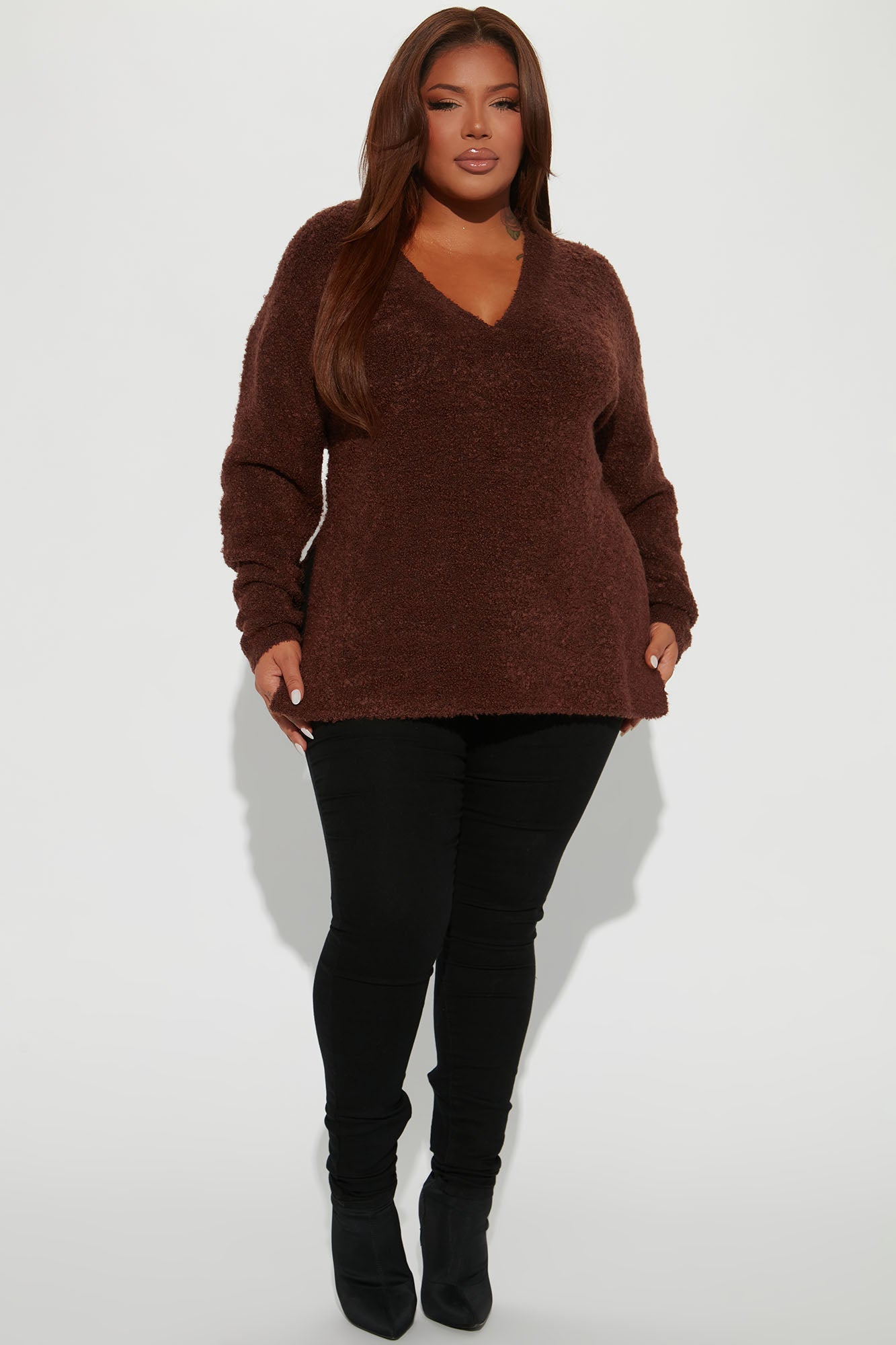 Get Your Knit Together Oversized Sweater - Brown
