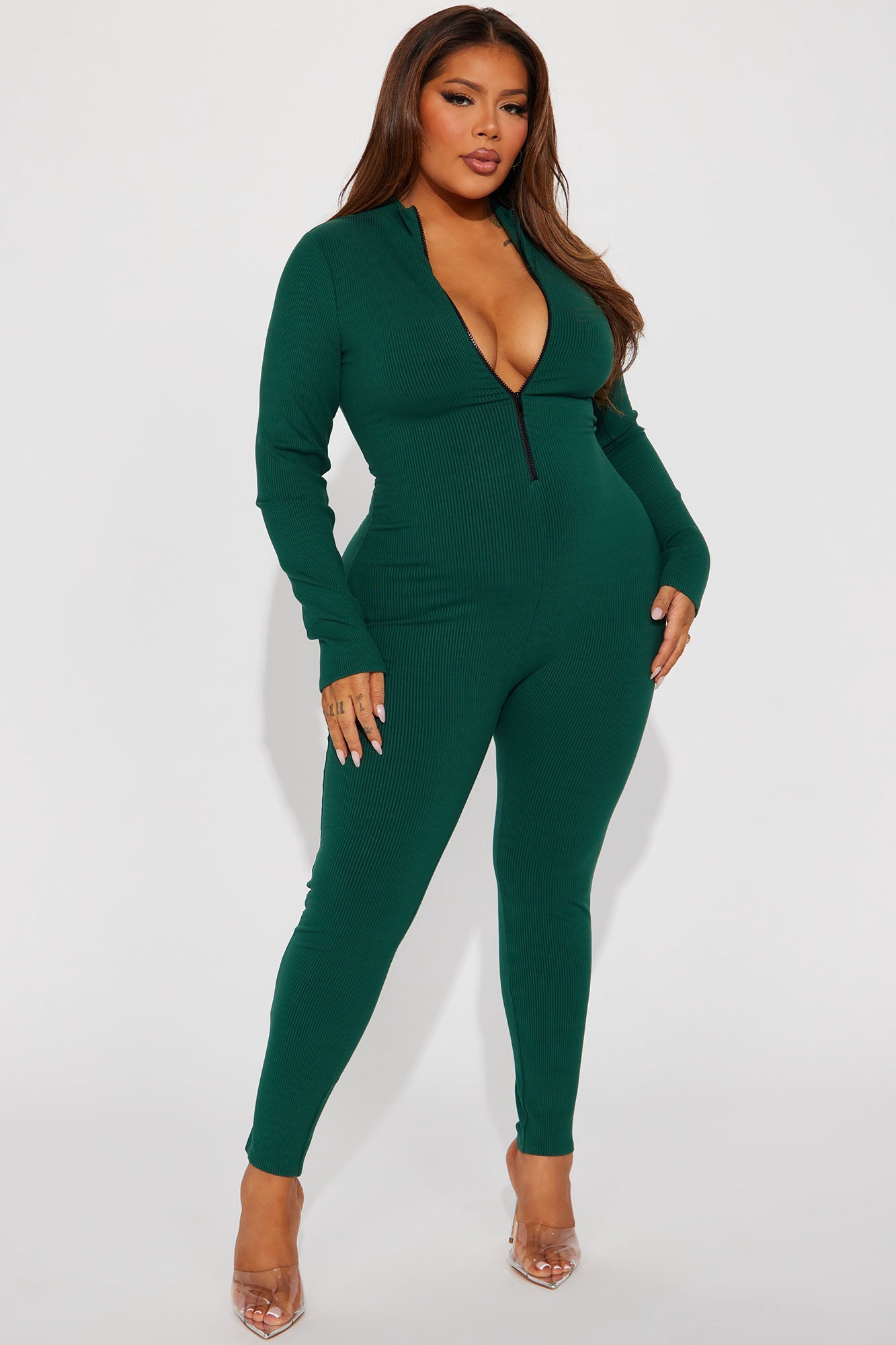 Sabrina Snatched Jumpsuit - Hunter