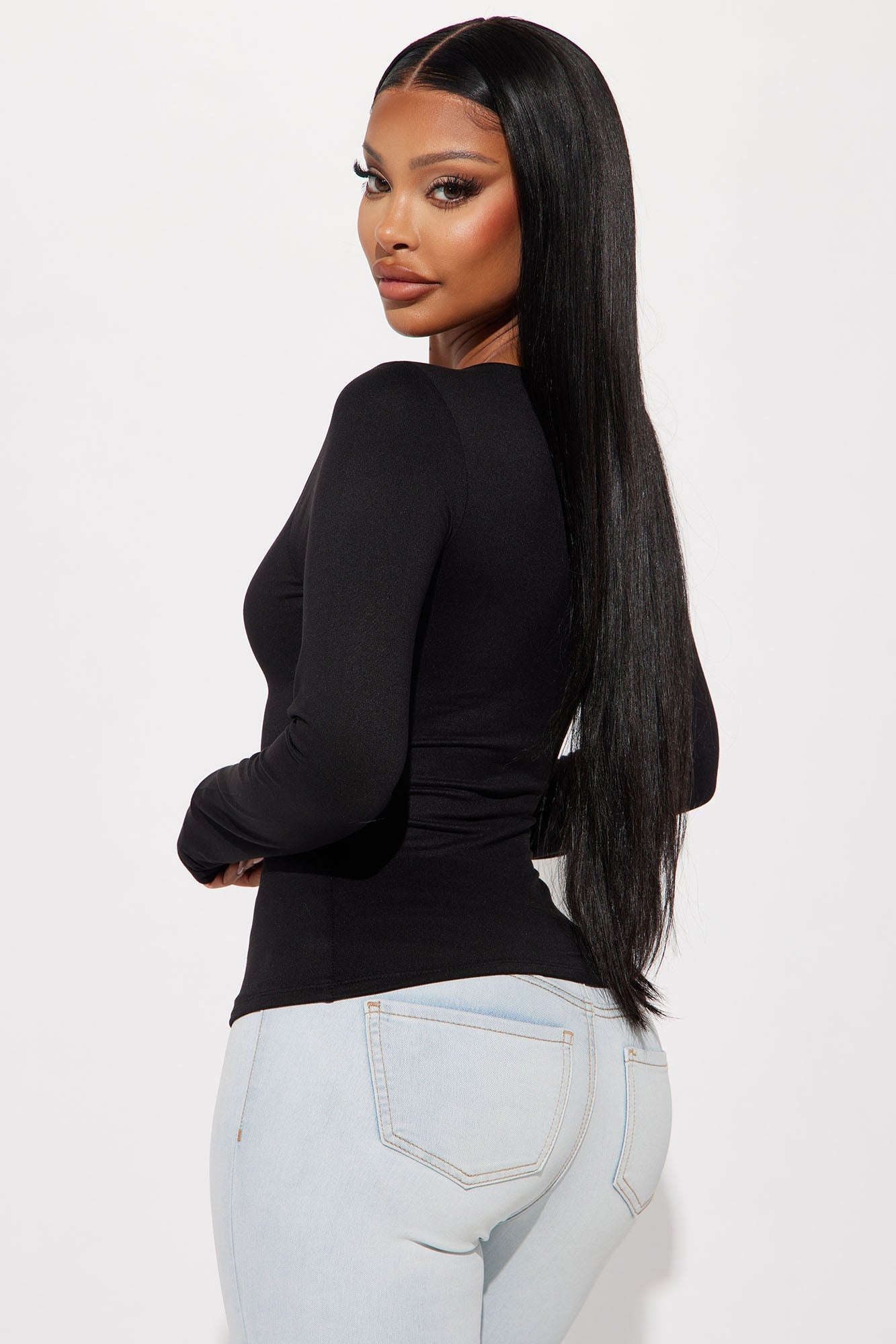 Kelly Double Lined Top - Black
