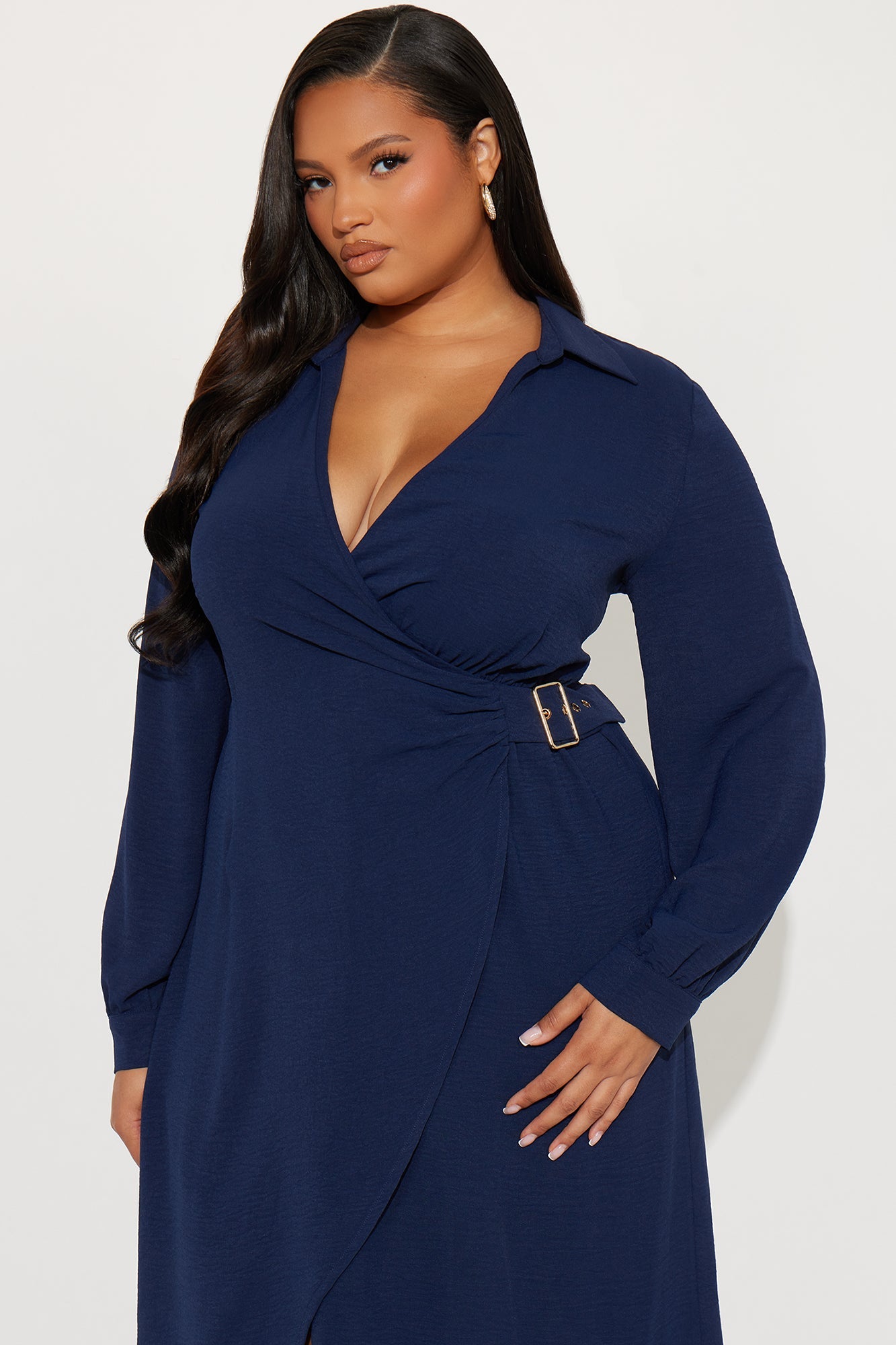 Moreen Belted Maxi Dress - Navy