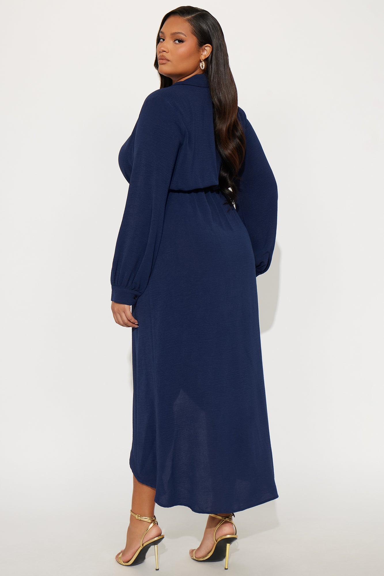 Moreen Belted Maxi Dress - Navy