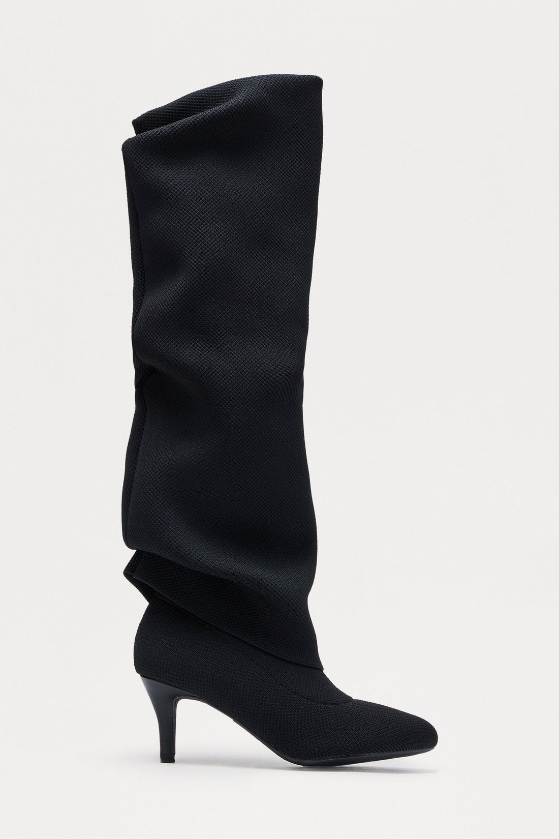 Mccoy Ruched Knit Boots - Black