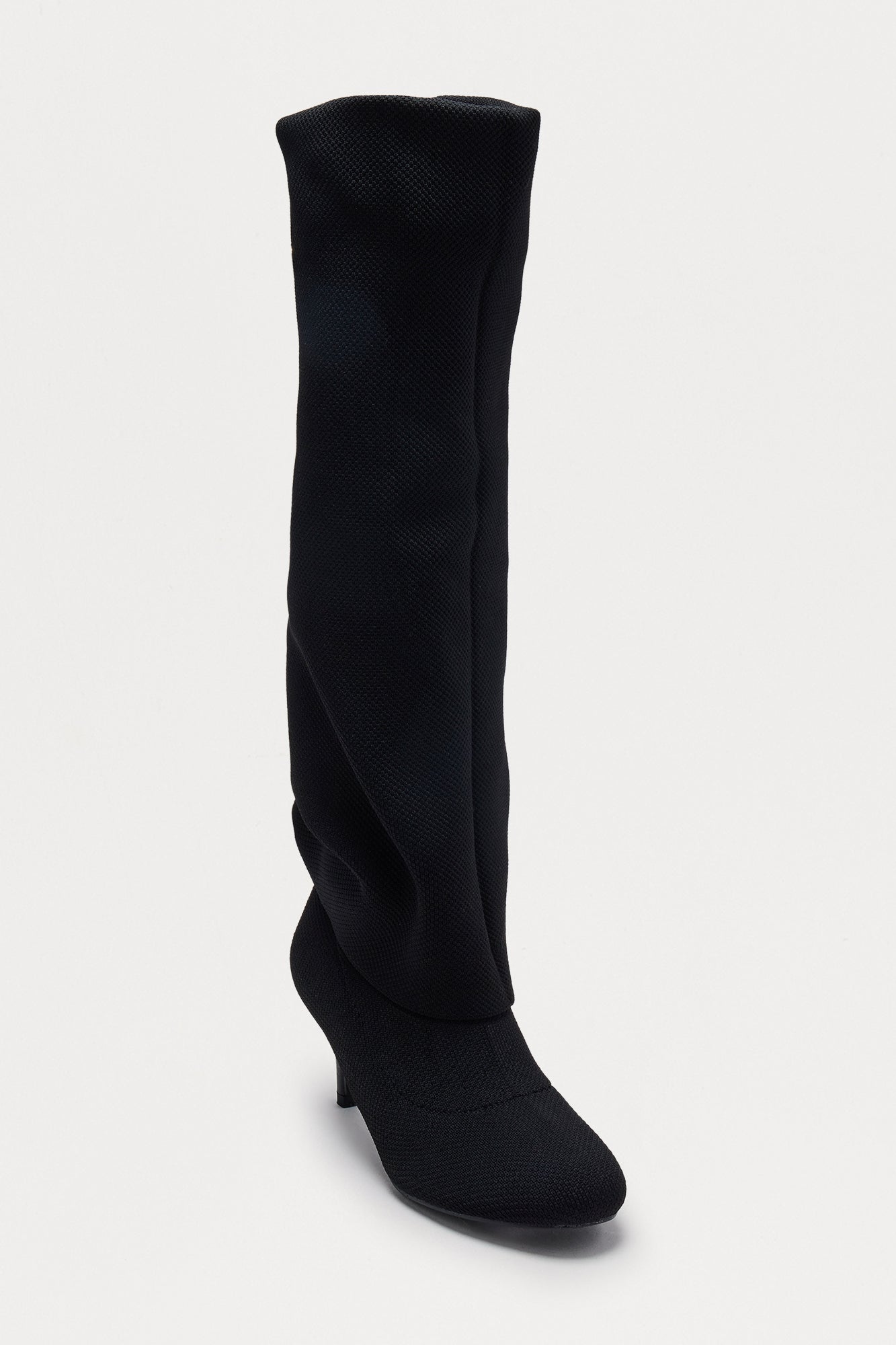 Mccoy Ruched Knit Boots - Black