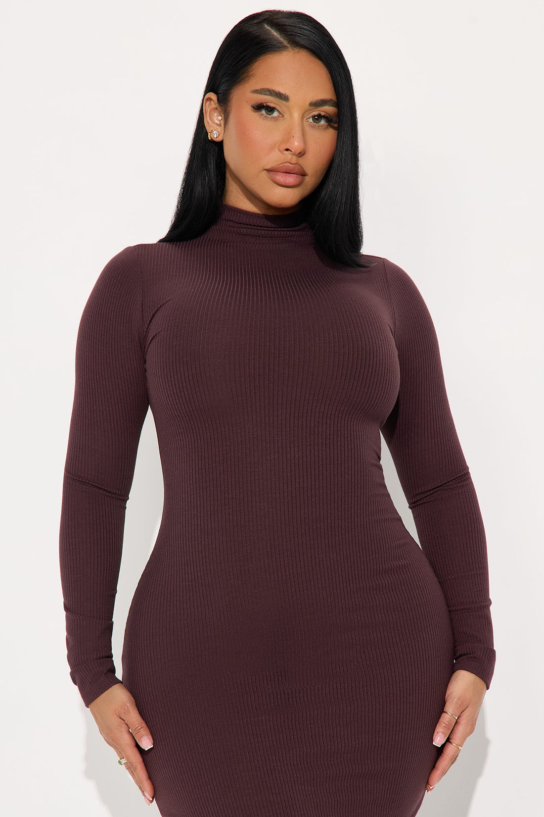 Happy Hour Feels Midi Dress - Chocolate