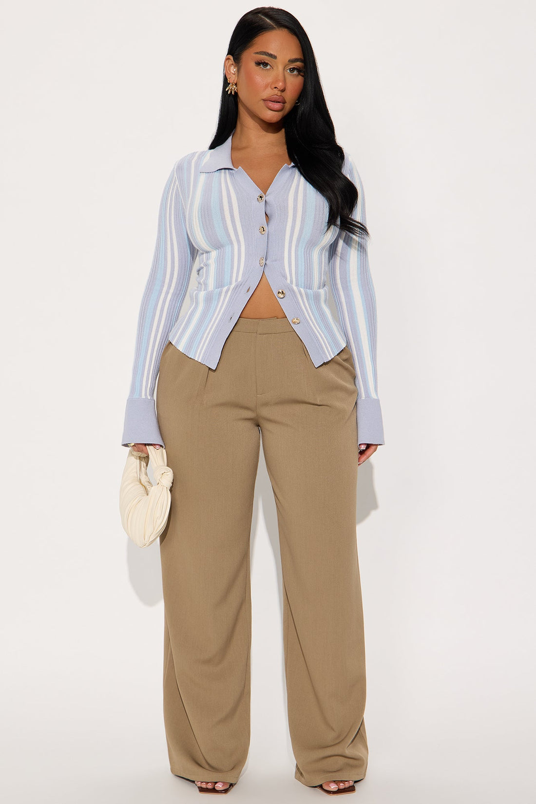 Make Things Right Striped Cardigan - Blue/combo
