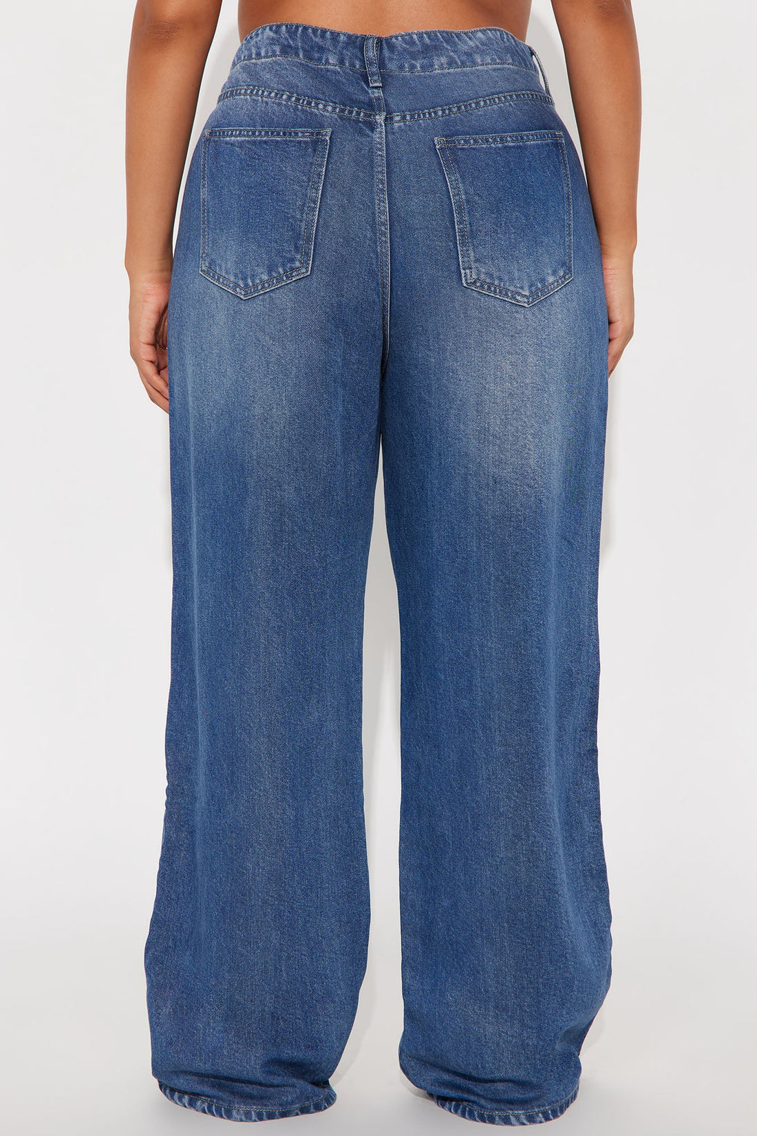 Bon Voyage Drapey Soft Wide Leg Jeans - Dark Wash