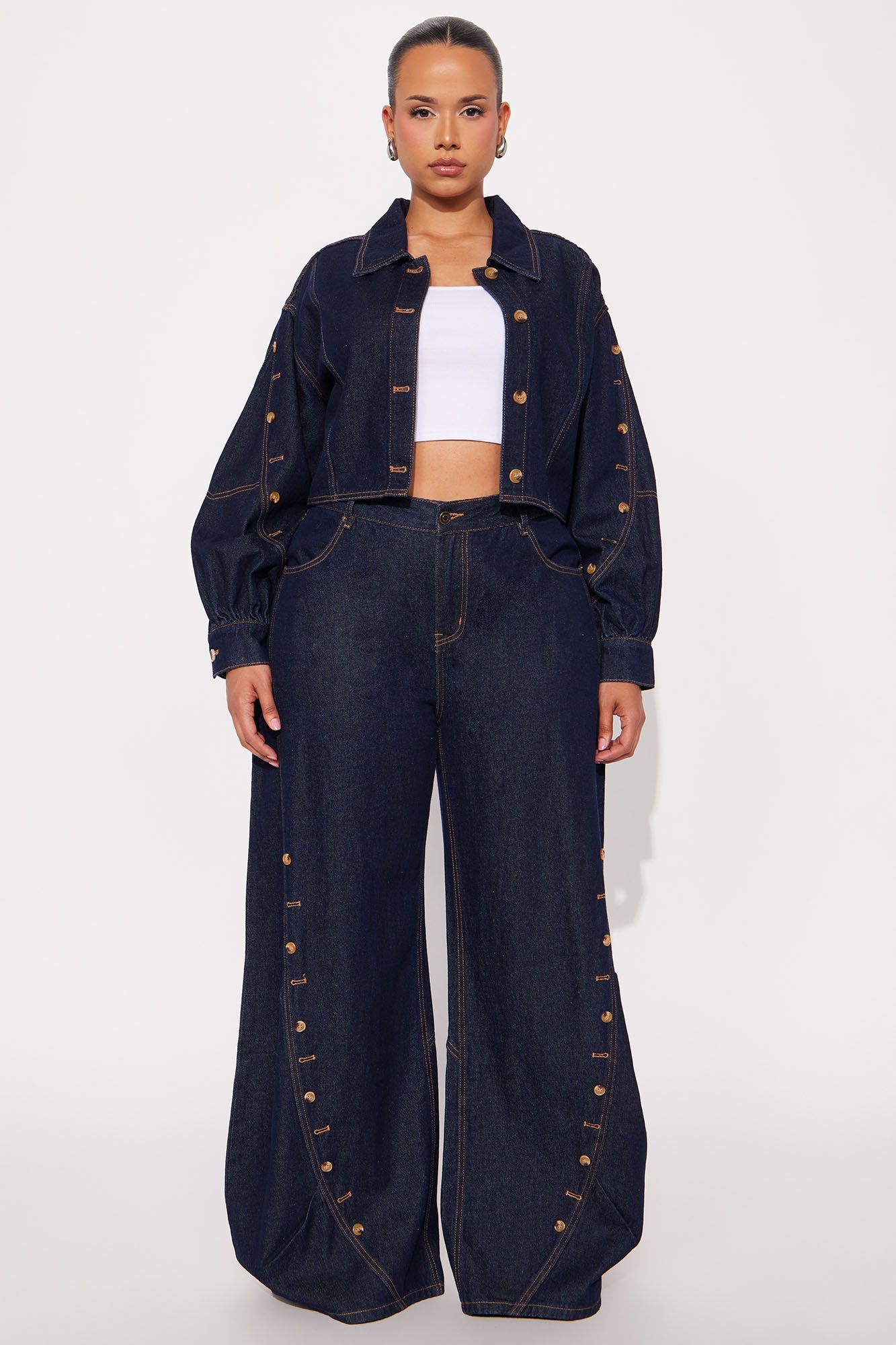 Asher Barrel Leg Jeans - Dark Wash