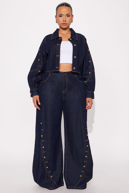 Asher Barrel Leg Jeans - Dark Wash
