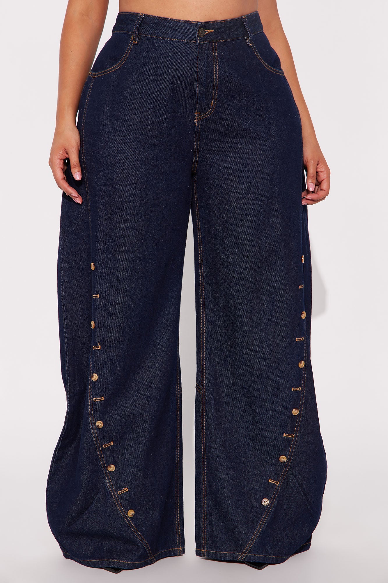 Asher Barrel Leg Jeans - Dark Wash