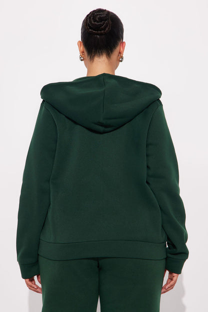 Candice Zip Up Hoodie - Hunter