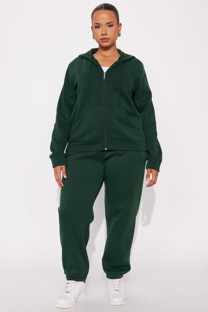 Candice Zip Up Hoodie - Hunter