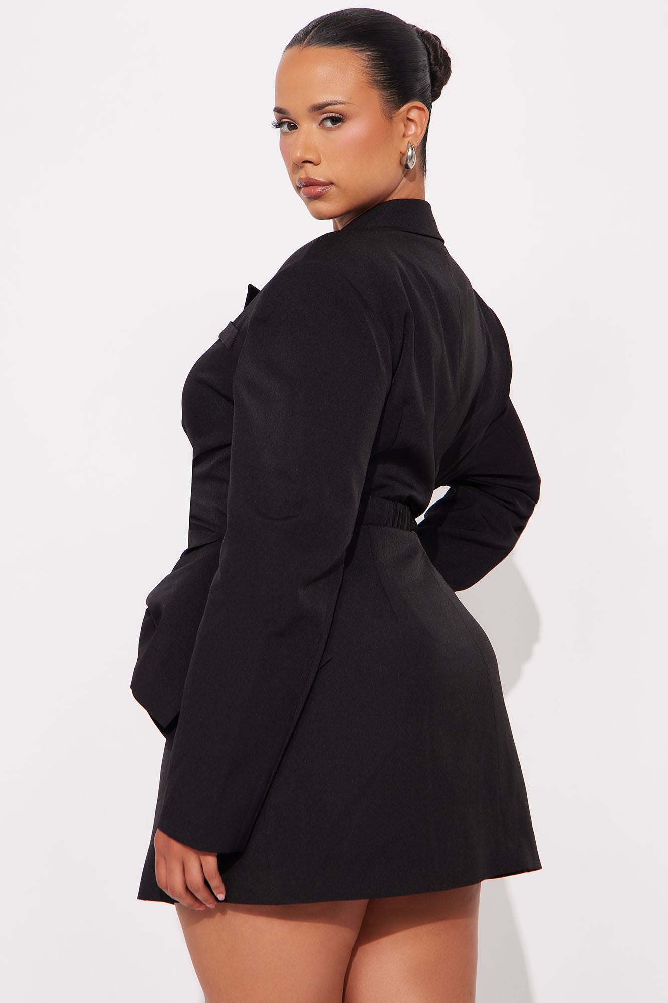 Bridgette Bow Blazer Mini Dress - Black