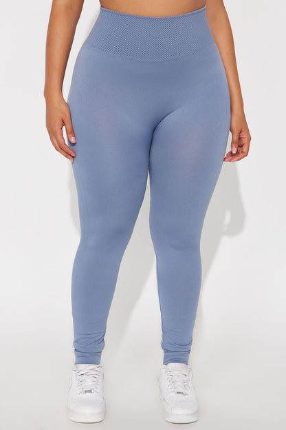 Waisted Away High Rise Legging - Slate Blue