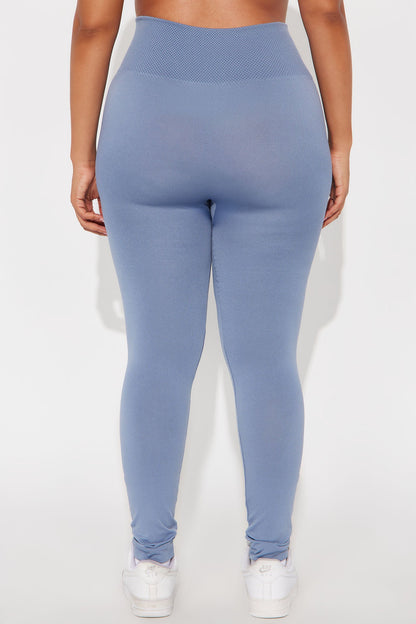 Waisted Away High Rise Legging - Slate Blue